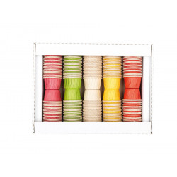 Assortiment de 5 couleurs de caissettes cuisine 38 x 30 mm x 250