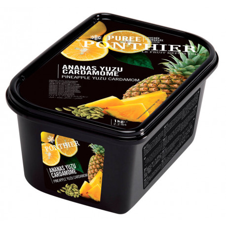 Purée ananas yuzu cardamome sucrée 1 kg