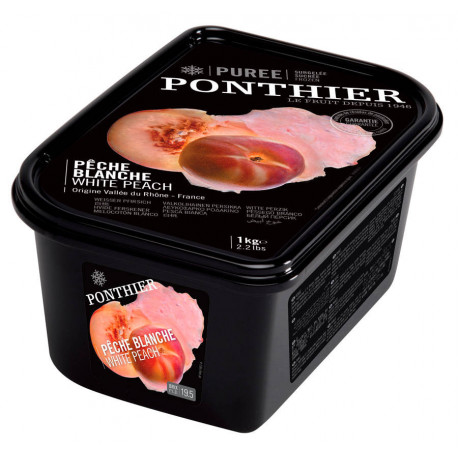Purée pêche blanche sucrée 1 kg