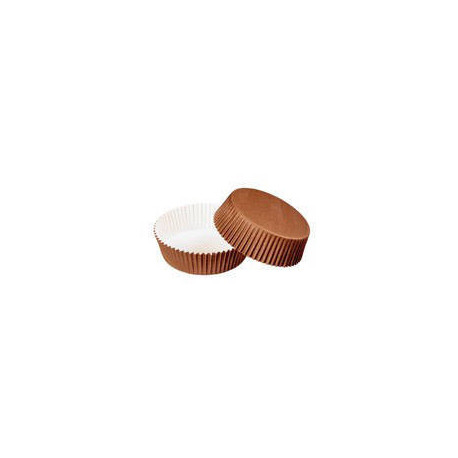 Caissette carton Optima ronde marron sans rebord D69 x H24 mm x 200