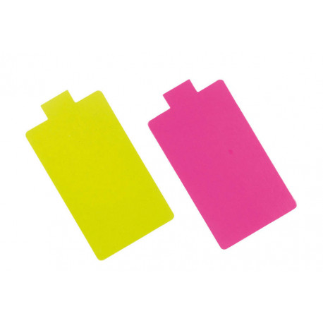 Rectangle carton Tutti Frutti fuschia/vert 130 x 75 mm