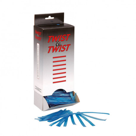 Attache de fermeture bleue Twist 9 mm x 2000