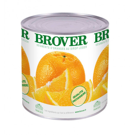 Segments d'oranges pelées au sirop léger 3/1