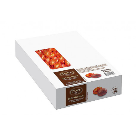 Oeuf chocolat au lait fourré praliné sous alu 8,2 g 1 kg