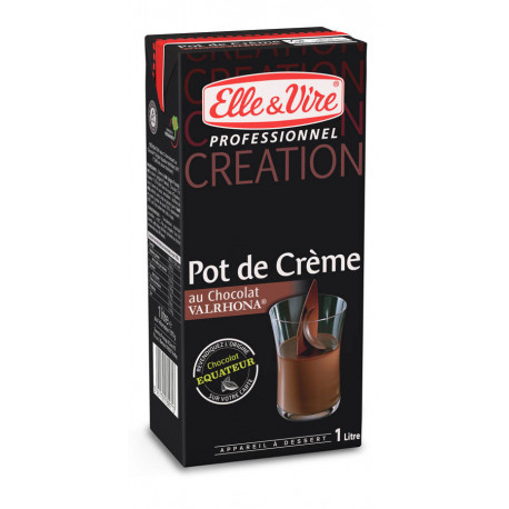 Préparation pour crème au chocolat 50% cacao Valrhona UHT 1 L