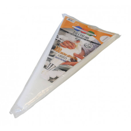 Poche pâtissière PEBD 310 x 540 transparent x 100