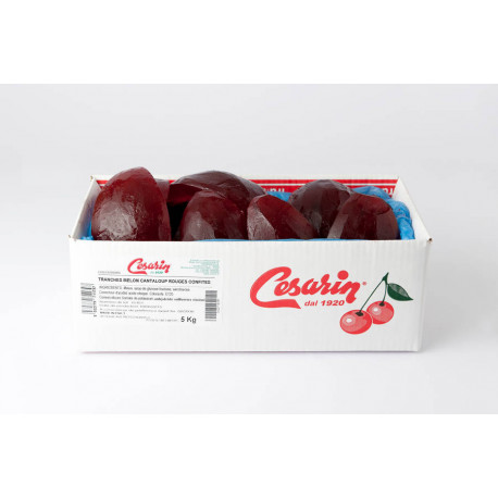 Melon rouge confit en tranches 5 kg
