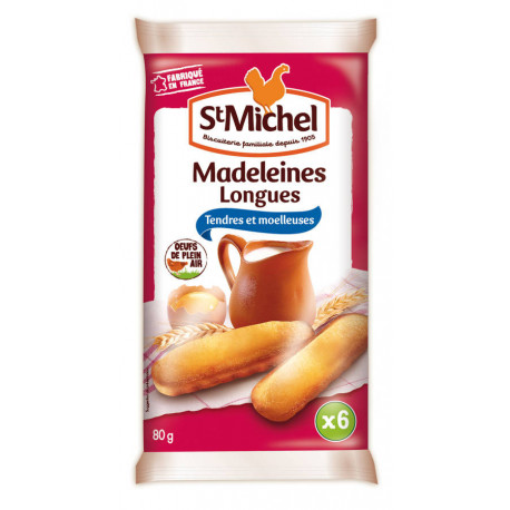 Madeleine aux oeufs extra frais 80 g x 6