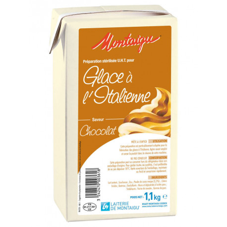 Préparation pour glace à l'italienne au chocolat UHT 1,1 kg