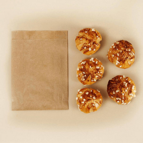 Sac croissant kraft brun 120 x 50 x 170 mm x 1000