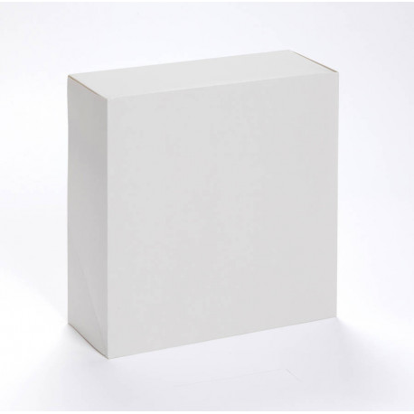 Boîte pâtissière blanche 10 x 10 x 4 cm x 50