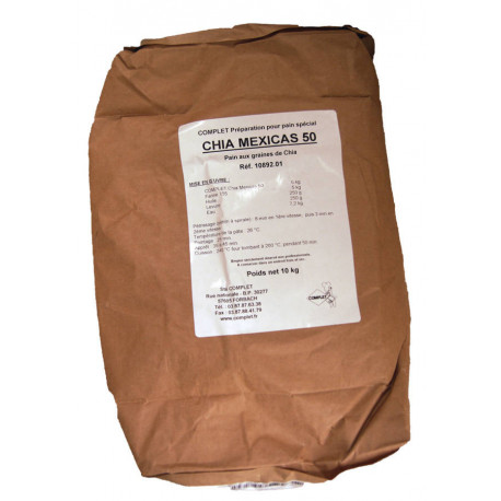 Préparation pour pain spécial Chia mexicas 50 % 10 kg