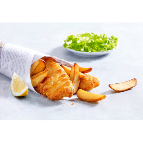 Filet de colin d'Alaska fish and chips préfrit 180-210 g 6 kg