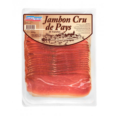 Jambon cru de Pays 20 tranches fines 500 g