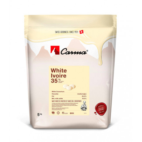 Chocolat de couverture blanc ivoire 35% cacao 5 kg