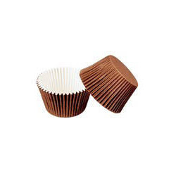 Caissette carton Optima ronde marron sans rebord D50 x H40 mm x 200