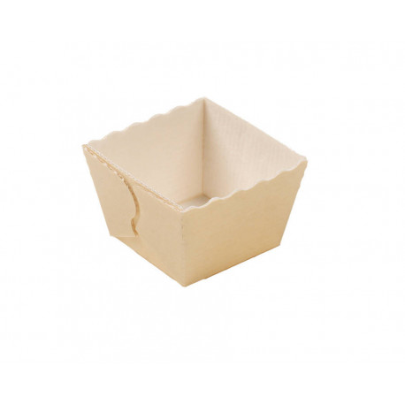 Moule Easy Bake 45 x 45 x 40 mm beige/blanc avec film x 80