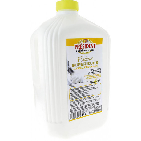 Crème sucrée vanillée bourbon UHT 5 L