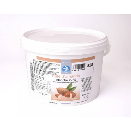 Pâte d'amande blanche 22 % pour décor 5 kg