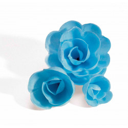Rose en azyme petit modèle bleue x 100