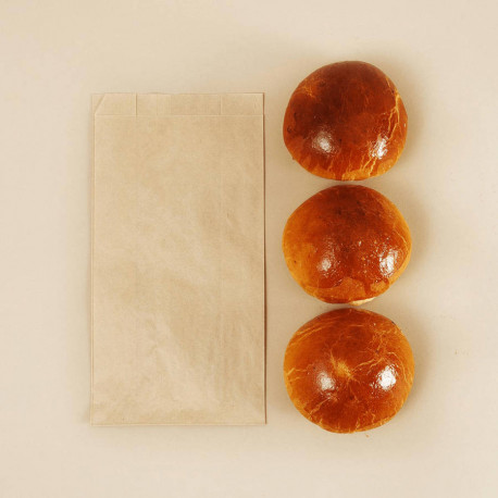 Sac croissant kraft brun 140 x 70 x 270 mm x 1000