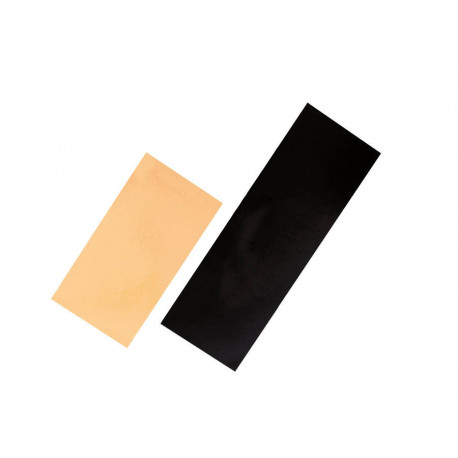 Semelle de bûche bord droit or/noir 24 cm x 50