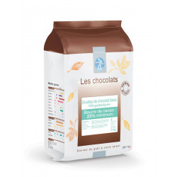 Chocolat blanc 23,5 % cacao en gouttes 7500/kg 5 kg