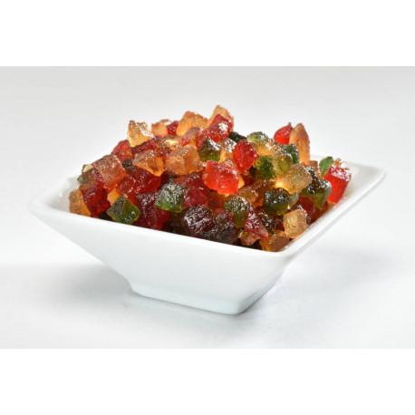 Melon confit tricolore en cubes 5 kg