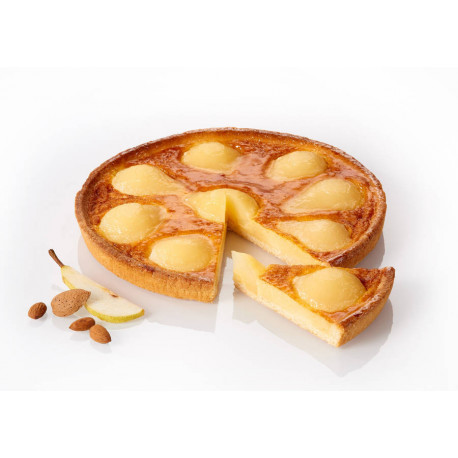 Tarte aux poires garnie d'une crème frangipane à l'amande 27 cm 950 g