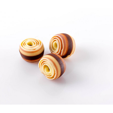 Décor marbré en chocolat noir et blanc 1 kg