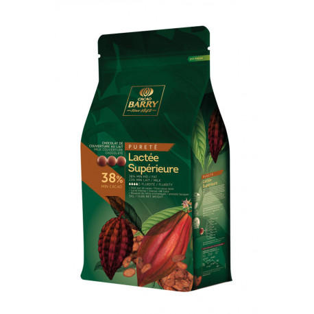 Chocolat de couverture lait 38 % cacao Lactée Supérieure 5 kg