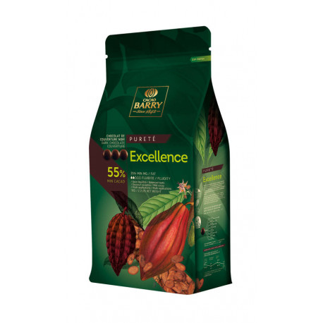 Chocolat de couverture noir 55 % cacao Excellence 10 kg