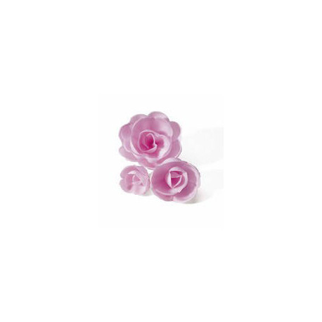 Rose en azyme petit modèle rose x 100