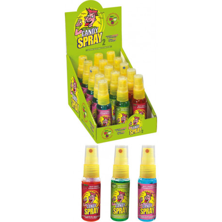 Candy Spray 2 pomme verte / framboise / cerise x 15