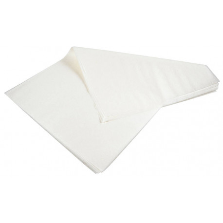 Feuille 32 x 50 cm kraft blanc enduit parafine 1 face x 10