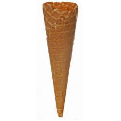 Cornet en gaufre dentelé D 47 mm H 161 mm x 325