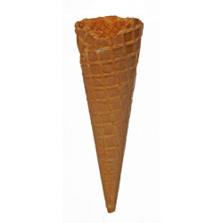Cornet en gaufre dentelé D 50 cm H 130 cm x 500
