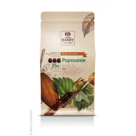 Chocolat de couverture au lait 35 % cacao Papouasie 1 kg