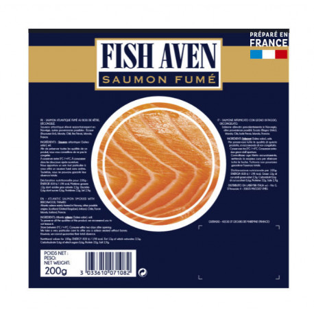 Saumon fumé Atlantique en tranches 200 g