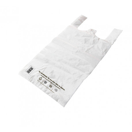 Sac blanc à bretelles 200+100 x 400 mm x 100