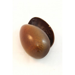 Moulage oeuf lisse feuilletine croustillante chocolat noir 13.5 cm