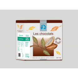 Chocolat de laboratoire 44 % cacao en palets 5 kg