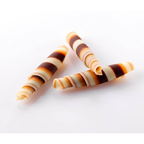 Décor marbré en chocolat noir et blanc 1 kg