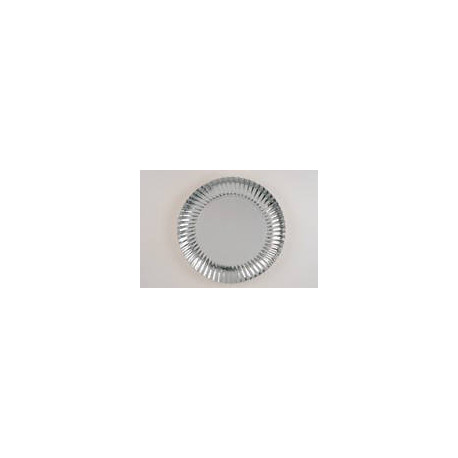 Plat rond creux argent 18,5 cm x 50