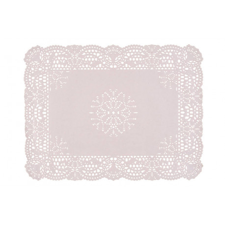 Dentelle en papier blanche rectangle Classic 30 x 40 cm x 250