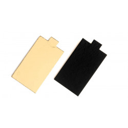 Rectangle en carton or-noir avec languette 95 x 56 mm x 200