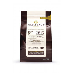 Chocolat de couverture noir Excellent 57,7 % cacao callets 2,5 kg