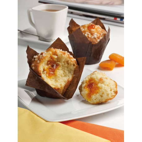 Muffin tulipe premium fourré abricot 133 g x 24