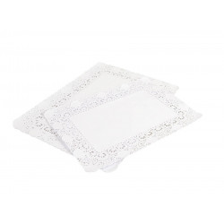 Dentelle blanche rectangle 30 x 40 cm x 250