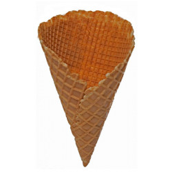 Cornet en gaufre dentelé D 95 mm H 164 mm x 192